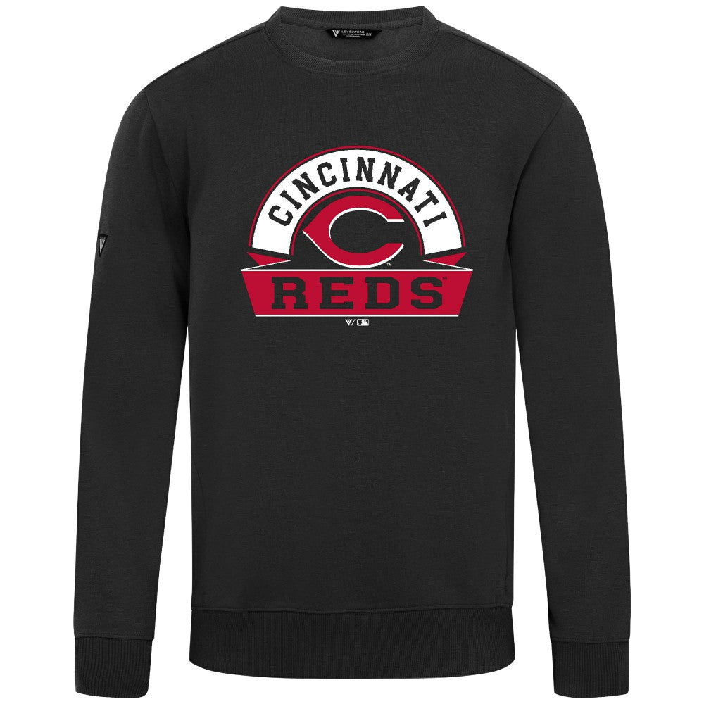 Cincinnati Reds Levelwear Zane Banner Arch Sweatshirt - MLB Sweatshirts