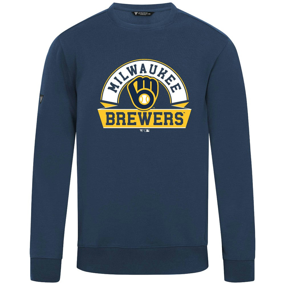Milwaukee Brewers Levelwear Zane Banner Arch Sweatshirt - MLB Sweatshirts