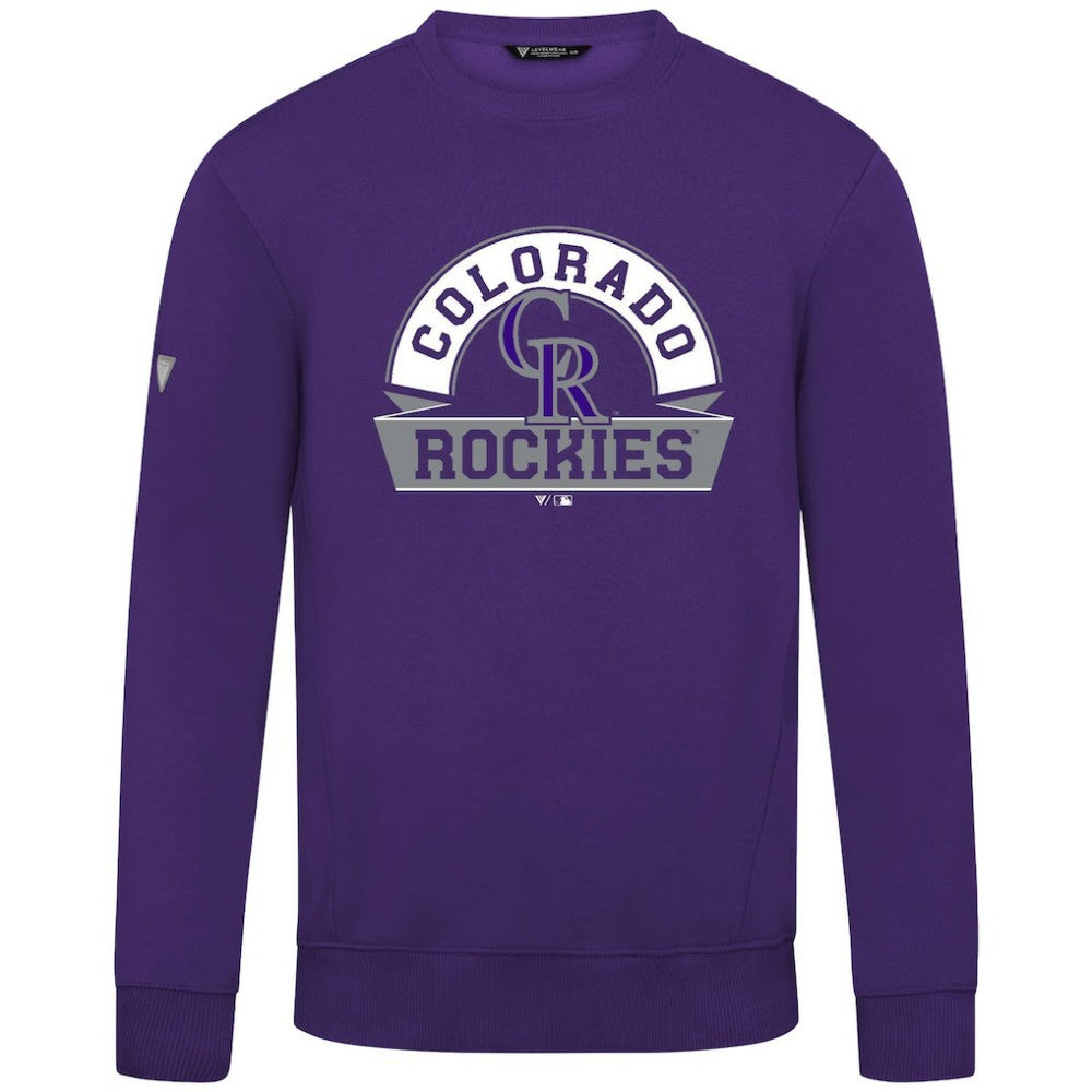Colorado Rockies Levelwear Zane Banner Arch Sweatshirt - MLB Sweatshirts