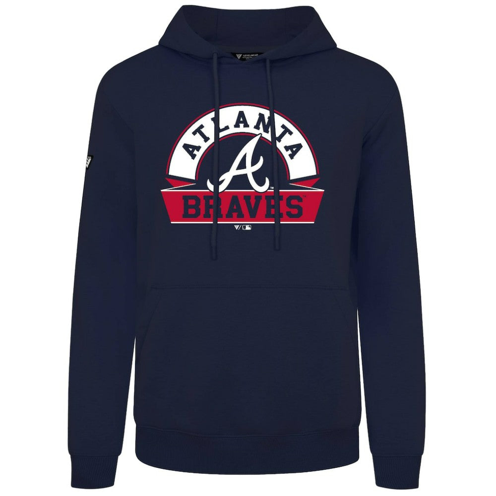 Atlanta Braves Levelwear Podium Banner Arch Hoodie - MLB Hoodies