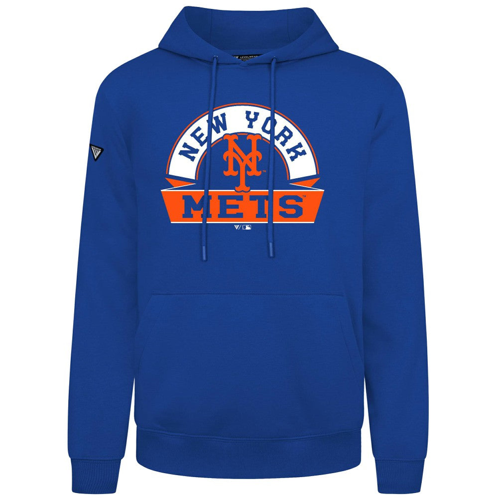 New York Mets Levelwear Podium Banner Arch Hoodie - MLB Hoodies