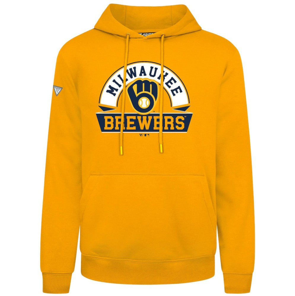 Milwaukee Brewers Levelwear Podium Banner Arch Hoodie - MLB Hoodies