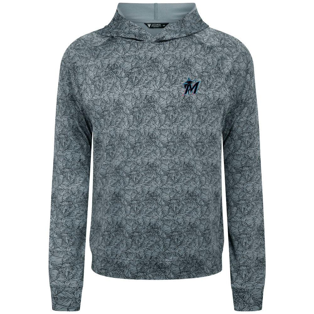 Miami Marlins Levelwear Albatross Raglan Hoodie - MLB Hoodies