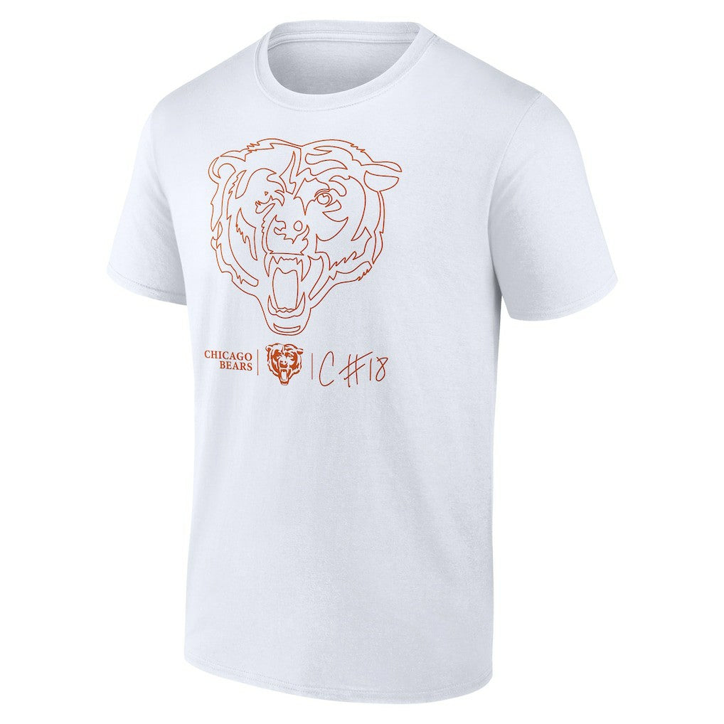 Chicago Bears Caleb Williams  Outline Player T-Shirt | NFL Sale