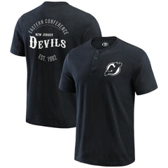 New Jersey Devils Darius Rucker Collection by Fanatics Fanatics Fest Washed Henley T-Shirt -  NHL T-shirts