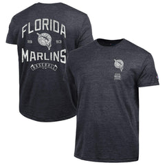 Miami Marlins Champion Vintage 3-Hit Tri-Blend T-Shirt - MLB T-shirts
