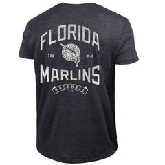 Miami Marlins Champion Vintage 3-Hit Tri-Blend T-Shirt - MLB T-shirts