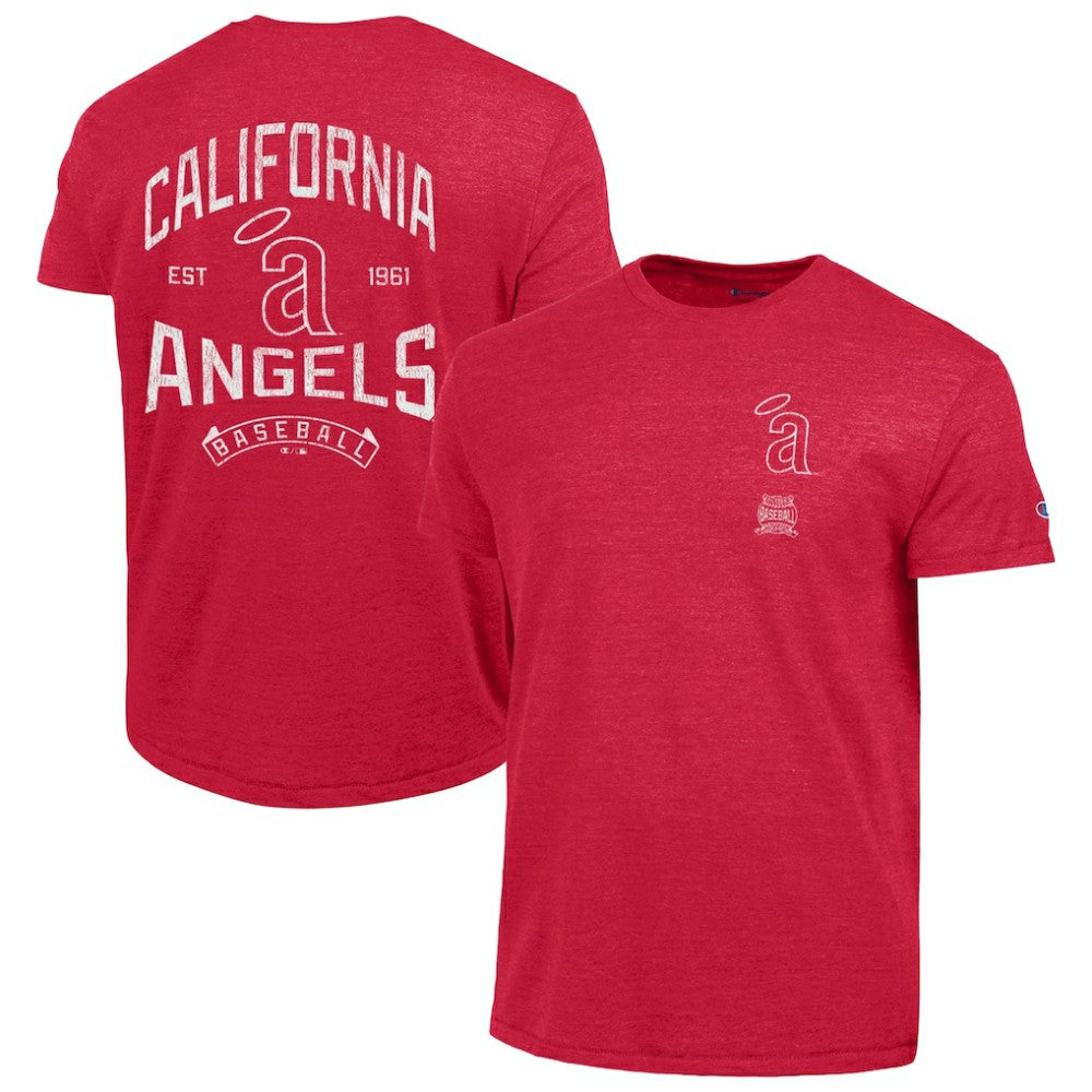 Los Angeles Angels Champion Vintage 3-Hit Tri-Blend T-Shirt - MLB T-shirts