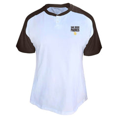 Fernando Tatis Jr. San Diego Padres Profile Women's Plus Size Name & Number Raglan Henley T-Shirt - MLB T-shirts