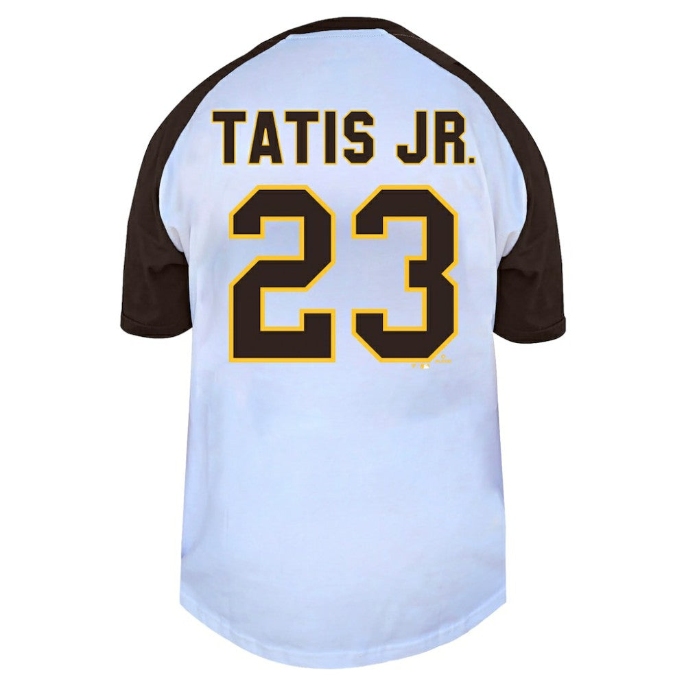 Fernando Tatis Jr. San Diego Padres Profile Women's Plus Size Name & Number Raglan Henley T-Shirt - MLB T-shirts