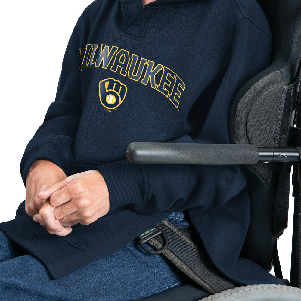 Milwaukee Brewers G-III Sports by Carl Banks Adaptive Lockup Fleece Hoodie - MLB Hoodies