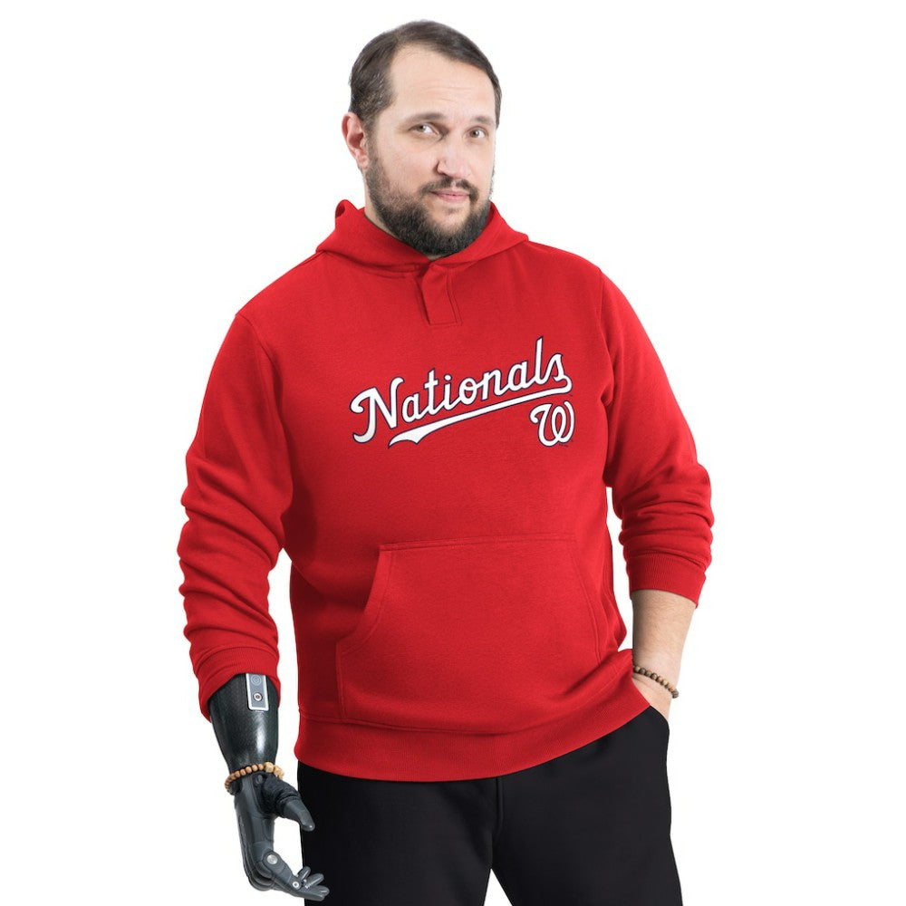 Washington Nationals G-III Sports by Carl Banks Adaptive Lockup Fleece Hoodie - MLB Hoodies