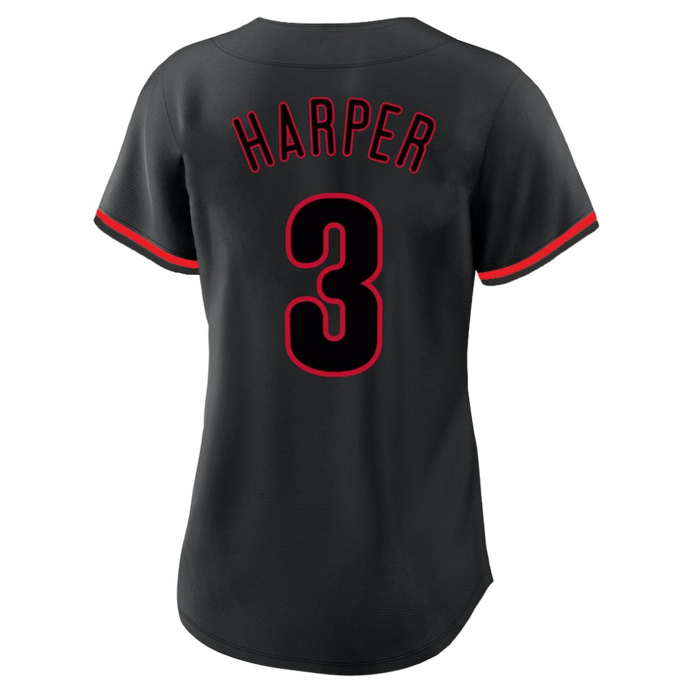 Bryce Harper Philadelphia Phillies Profile Women's Plus Size Player Name & Number Fashion Jersey - MLB Jerseys