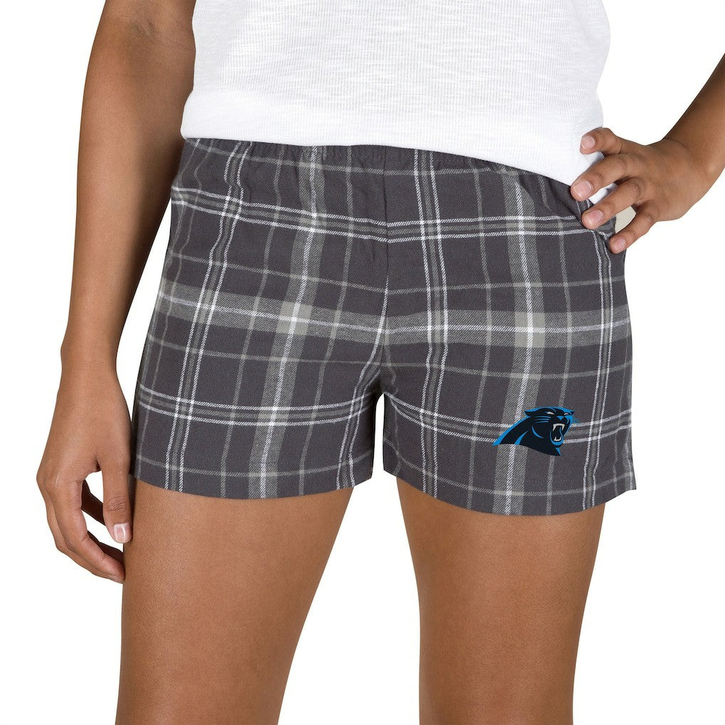 Carolina Panthers Concepts Sport Women's Ultimate Flannel Shorts | NFL Hot