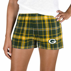 Green Bay Packers Concepts Sport Women's Ultimate Flannel Shorts | NFL Outlet