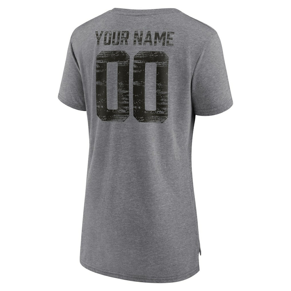 Arizona Cardinals Women's Heritage Custom Name & Number Tri-Blend T-Shirt | NFL Online