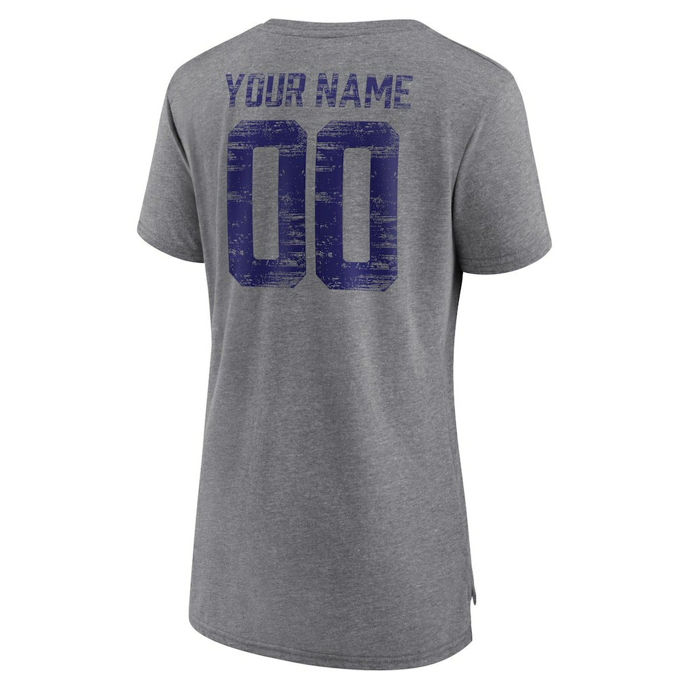 Baltimore Ravens Women's Heritage Custom Name & Number Tri-Blend T-Shirt | NFL Near me