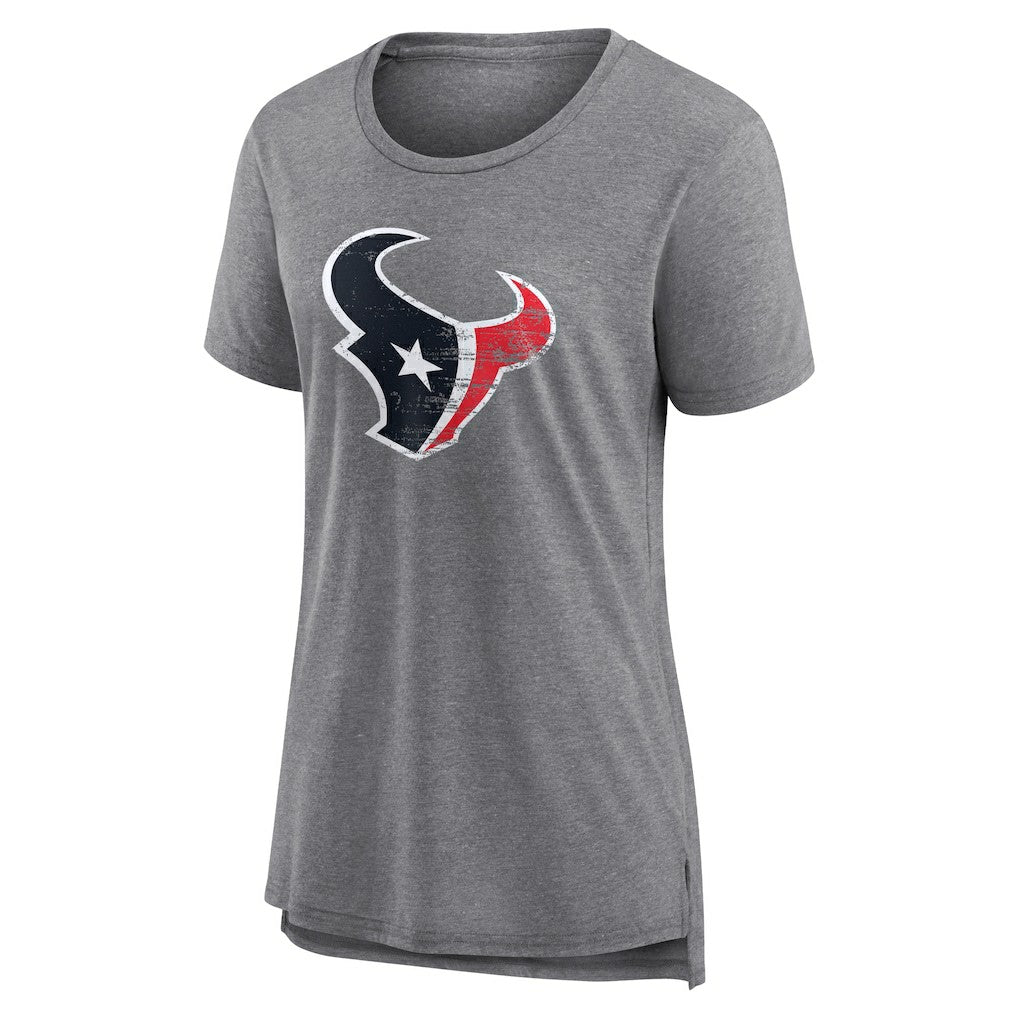Houston Texans Women's Heritage Custom Name & Number Tri-Blend T-Shirt | NFL New