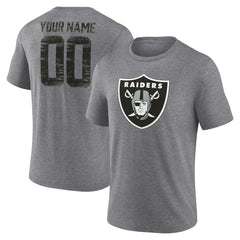 Las Vegas Raiders Heritage Custom Name & Number Tri-Blend T-Shirt | NFL Near me