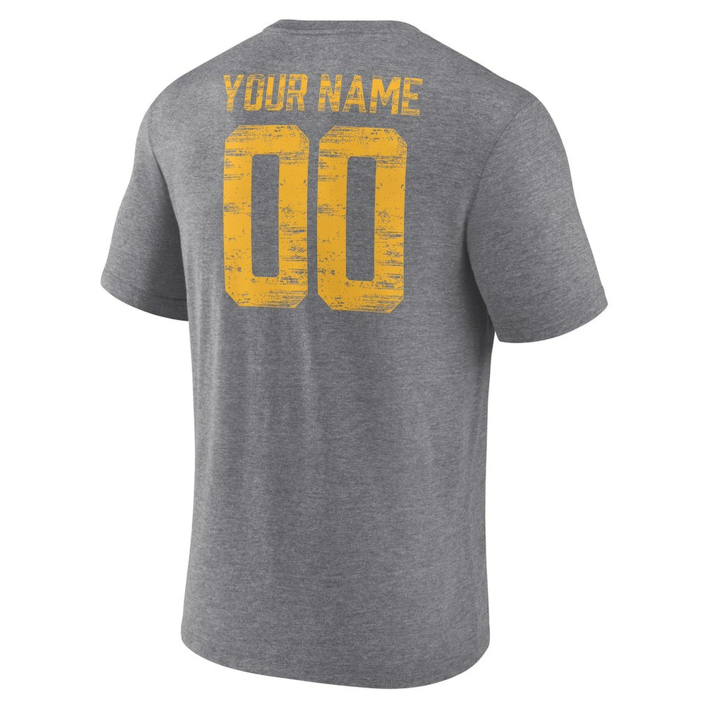 Los Angeles Chargers Heritage Custom Name & Number Tri-Blend T-Shirt | NFL Hot