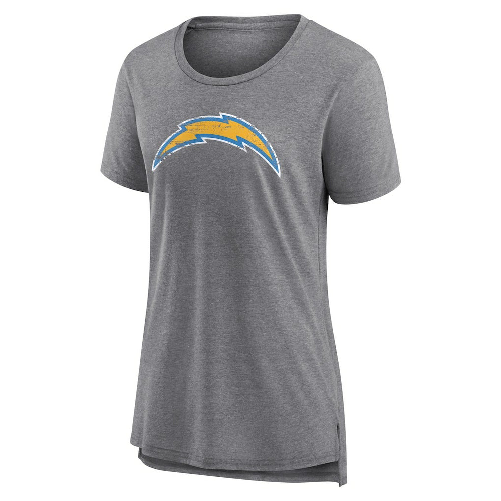 Los Angeles Chargers Women's Heritage Custom Name & Number Tri-Blend T-Shirt | NFL Outlet