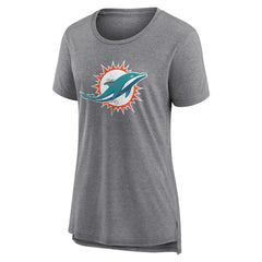 Miami Dolphins Women's Heritage Custom Name & Number Tri-Blend T-Shirt | NFL Near me