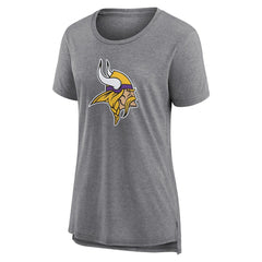 Minnesota Vikings Women's Heritage Custom Name & Number Tri-Blend T-Shirt | NFL New