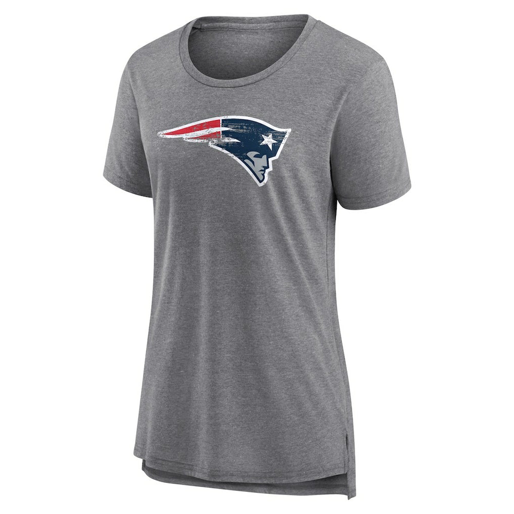 New England Patriots Women's Heritage Custom Name & Number Tri-Blend T-Shirt | NFL Outlet
