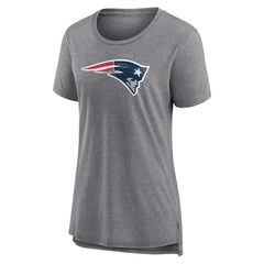 New England Patriots Women's Heritage Custom Name & Number Tri-Blend T-Shirt | NFL Outlet