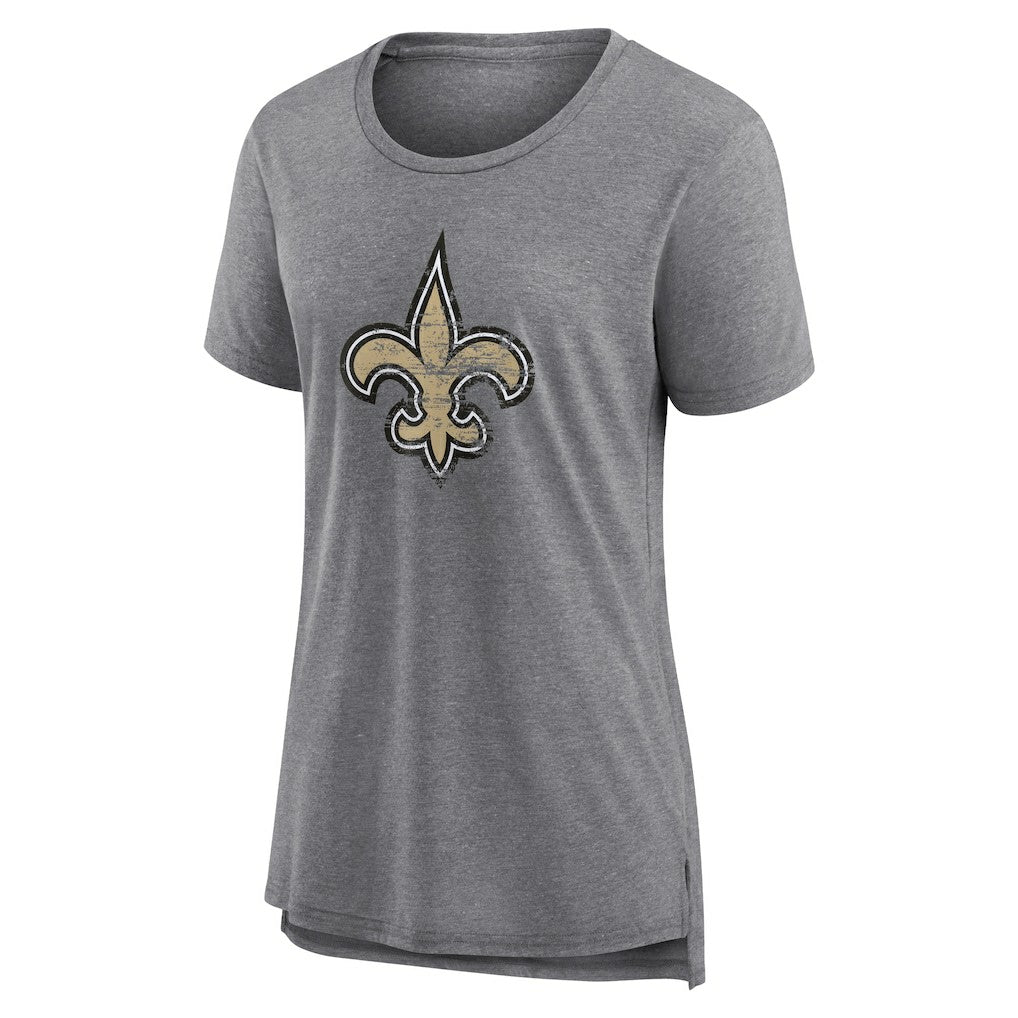 New Orleans Saints Women's Heritage Custom Name & Number Tri-Blend T-Shirt | NFL Near me