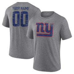 New York Giants Heritage Custom Name & Number Tri-Blend T-Shirt | NFL Online