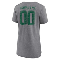 New York Jets Women's Heritage Custom Name & Number Tri-Blend T-Shirt | NFL Near me