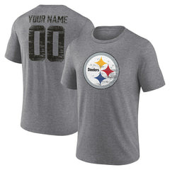 Pittsburgh Steelers Heritage Custom Name & Number Tri-Blend T-Shirt | NFL Online