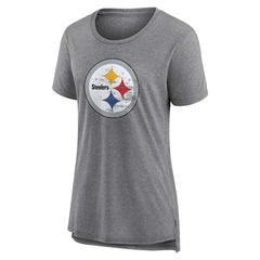 Pittsburgh Steelers Women's Heritage Custom Name & Number Tri-Blend T-Shirt | NFL On sale