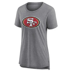 San Francisco 49ers Women's Heritage Custom Name & Number Tri-Blend T-Shirt | NFL New