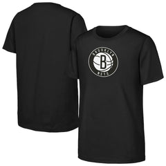 Black Brooklyn Nets Outerstuff Youth Primary Logo T-Shirt | NBA