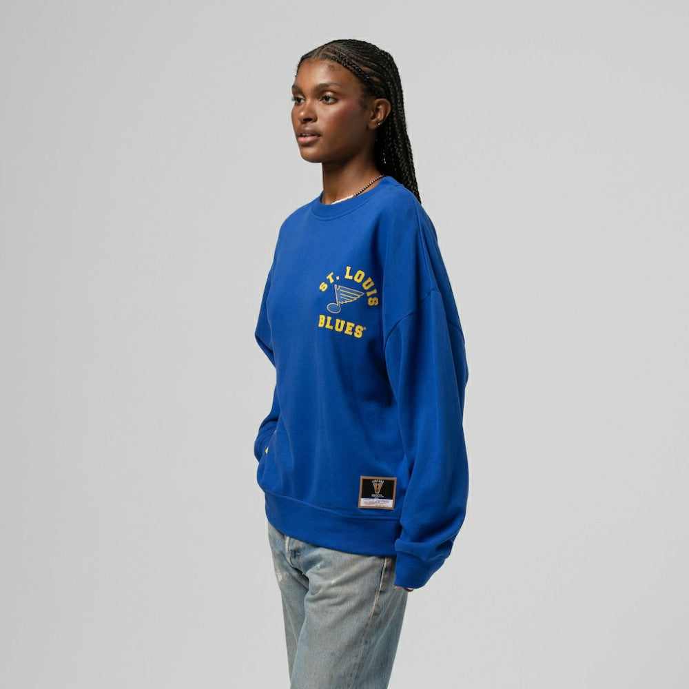 St. Louis Blues Mitchell & Ness Women's Vintage Crewneck Sweatshirt -  NHL Sweatshirts