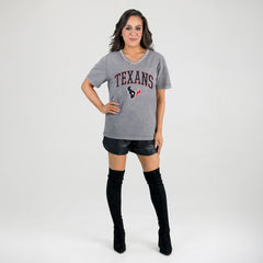 Houston Texans Gameday Couture Women's Relaxed Iconic Edge Rhinestone V-Neck T-Shirt | NFL On sale