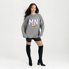 Minnesota Vikings Gameday Couture Women's Oversized Pure Motion Corded Sweatshirt | NFL On sale