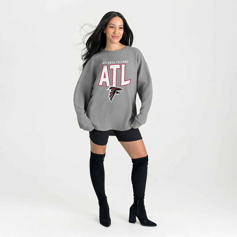 Atlanta Falcons Gameday Couture Women's Oversized Pure Motion Corded Sweatshirt | NFL New