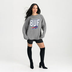 Buffalo Bills Gameday Couture Women's Oversized Pure Motion Corded Sweatshirt | NFL Sale