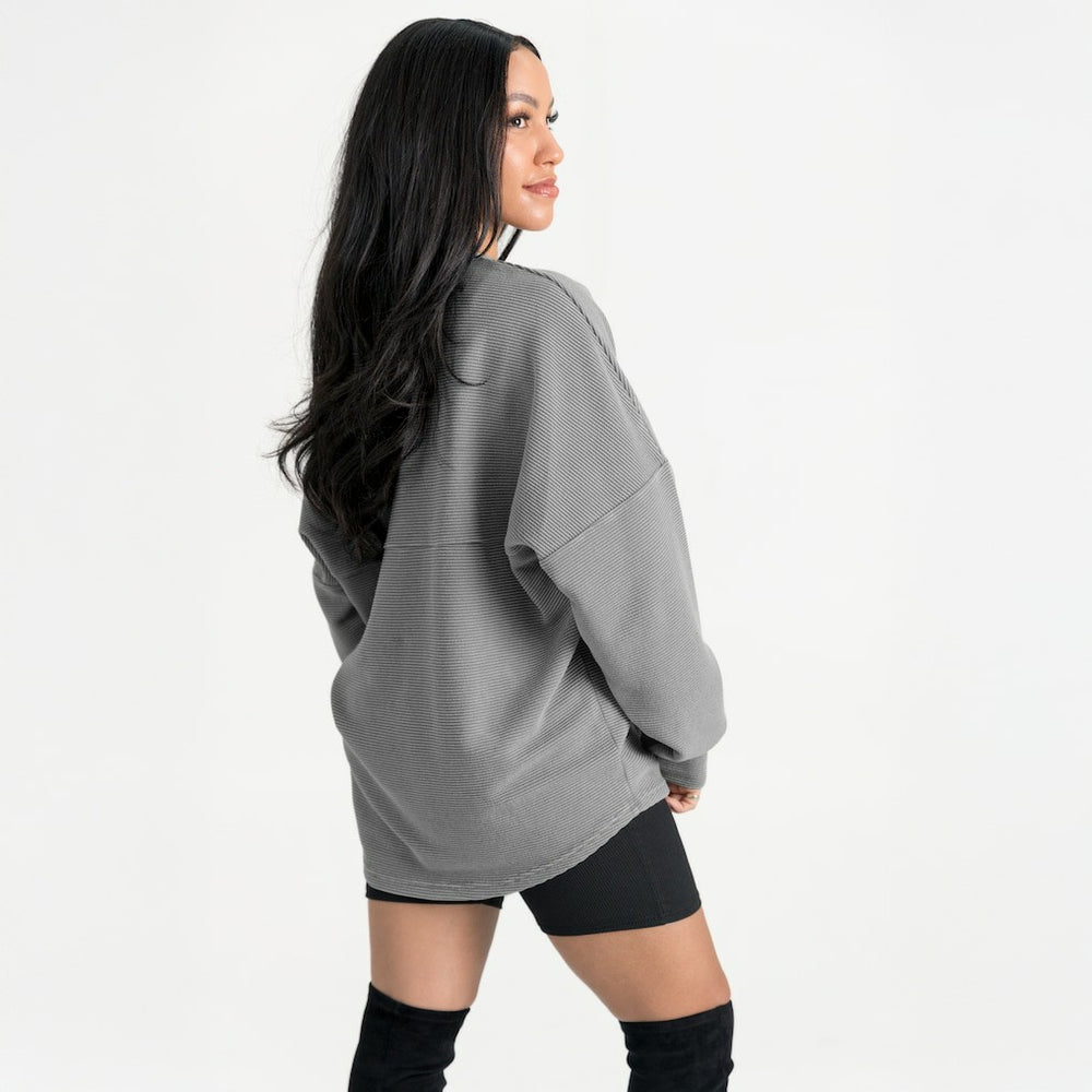 Washington Commanders Gameday Couture Women's Oversized Sweet Victory Corded Sweatshirt | NFL Outlet