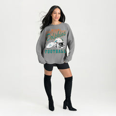 Miami Dolphins Gameday Couture Women's Oversized Sweet Victory Corded Sweatshirt | NFL Sale
