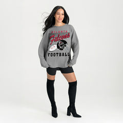 Atlanta Falcons Gameday Couture Women's Oversized Sweet Victory Corded Sweatshirt | NFL Outlet