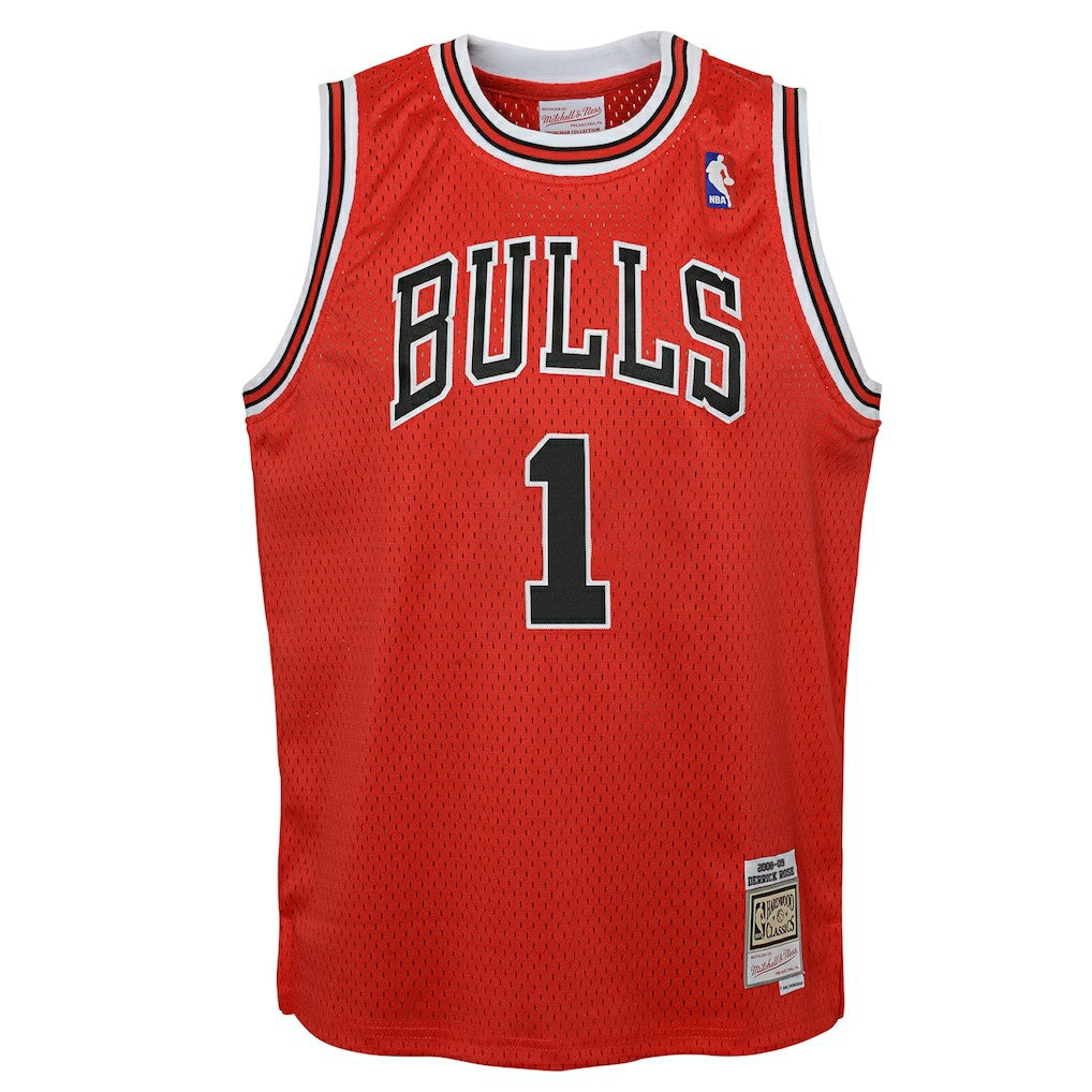 Red Derrick Rose Chicago Bulls Youth 2008/09 Hardwood Classics Swingman Jersey sale | NBA