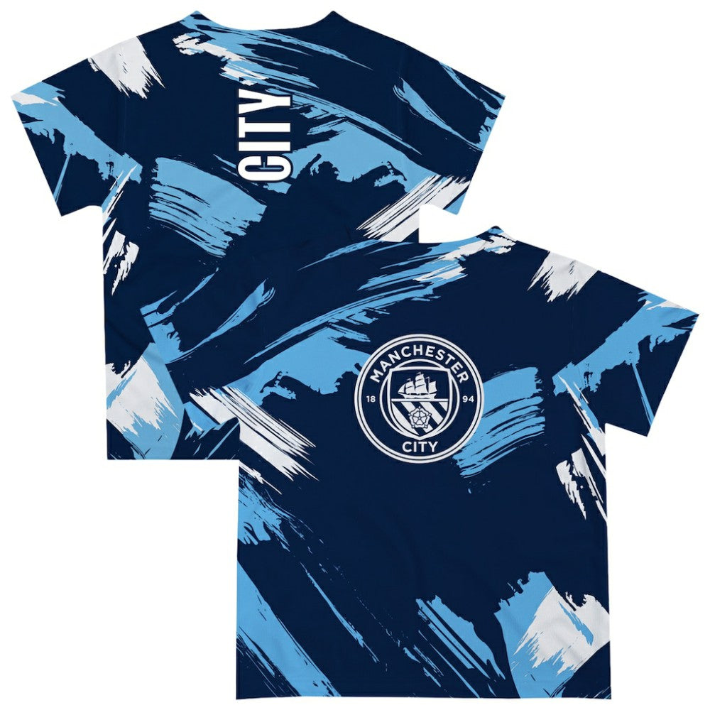 Manchester City Vive La Fete Toddler Paint Brush T-Shirt Discount - Navy