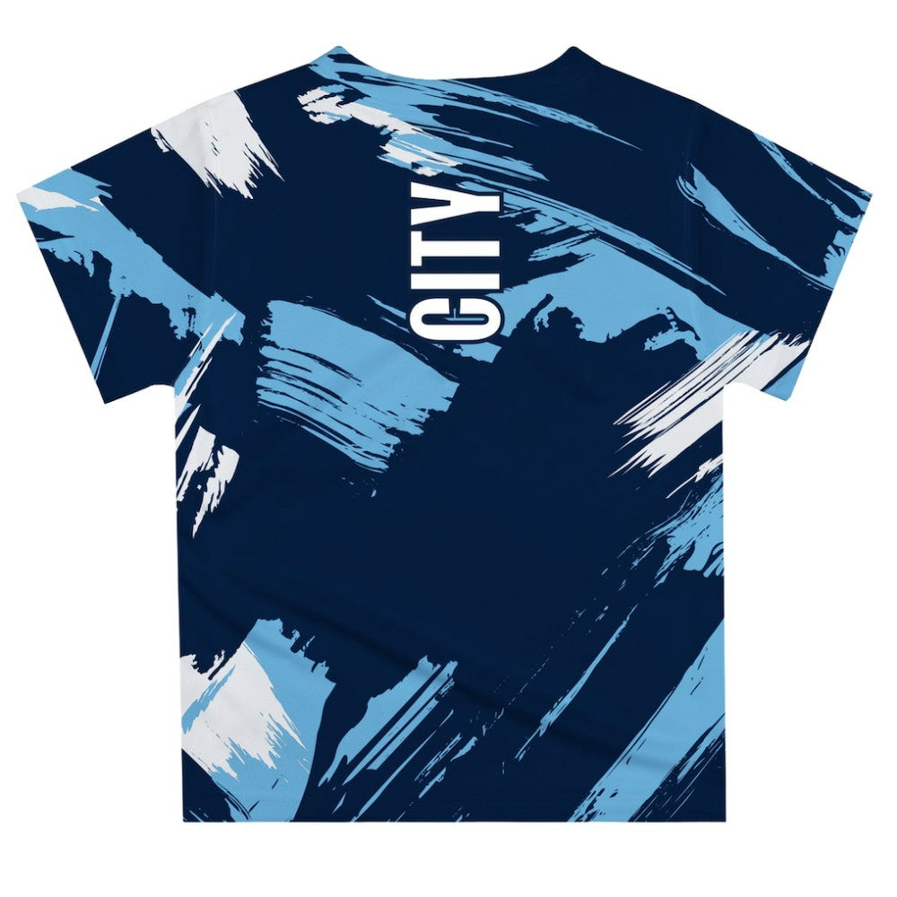 Manchester City Vive La Fete Toddler Paint Brush T-Shirt Discount - Navy