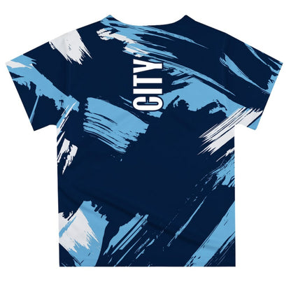 Manchester City Vive La Fete Toddler Paint Brush T-Shirt Discount - Navy
