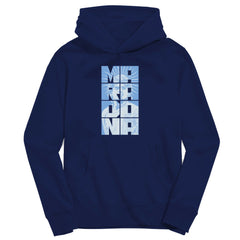 Diego Maradona Argentina National Team Vive La Fete Youth Portrait Pullover Hoodie