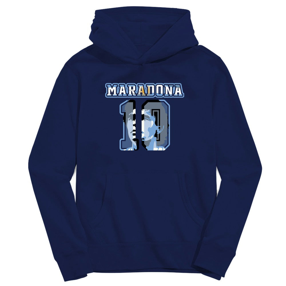 Diego Maradona Argentina National Team Vive La Fete Youth Name & Number Pullover Hoodie